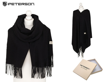 Duży szalik damski zapakowany w pudełko Peterson PTN SPV73 Black