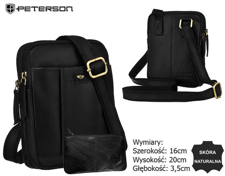 Torba skórzana + Etui PTN M22E-OPU Black