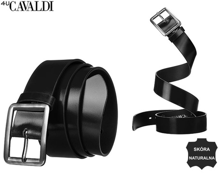 Pasek damski skórzany PDC-4 Czarny