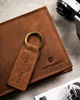 Leather wallet & key ring gift set PETERSON PTN SET-M-N994-CHM