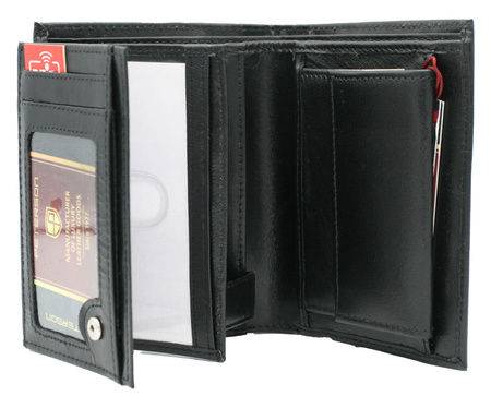 Portfel męski skórzany PTN 348-PR 2-1-1 Black