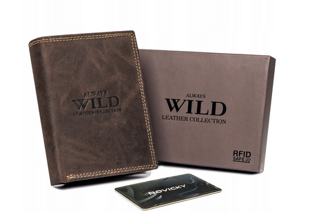 Portfel męski ze skóry naturalnej ALWAYS WILD N4-P-CHM