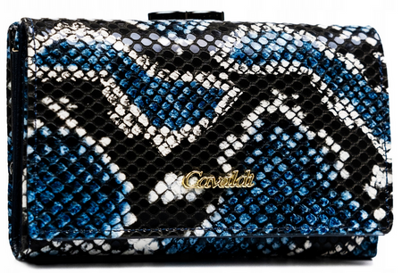 Portfel damski skóra+PU PX23-DNH-BL Blue