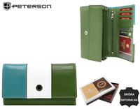 Portfel skórzany RFID PETERSON PTN RD-08-GCL-S