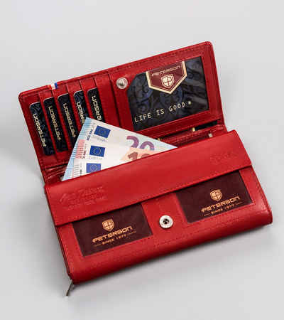 Portfel skórzany PTN RD-32-GCL Red