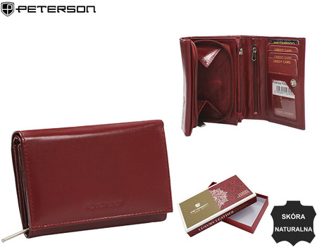 Portfel damski skórzany PTN RD-02-NGV Burgundy