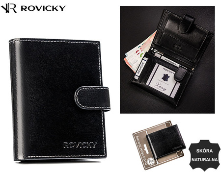 Portfel męski skórzany N4L-RPVT-BL Black