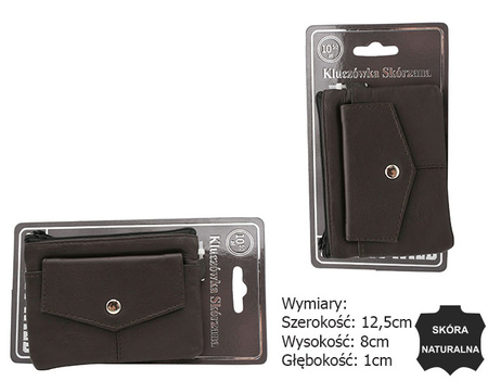 Skórzane etui na klucze KC-01-PDM Brown