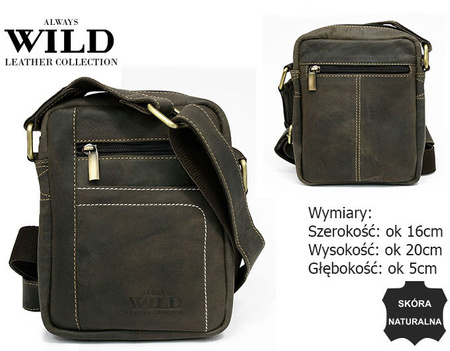 Torba męska skórzana ALWAYS WILD 250840-MH Brown
