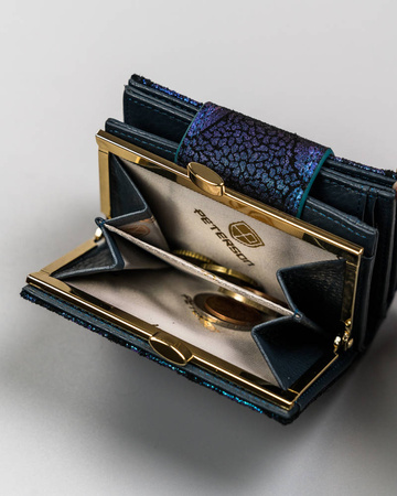 Portfel skórzany RFID PETERSON PTN 42329-ONBF S.Blue