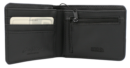 Portfel męski ze skóry PU PTN EH-02Z Black-Black