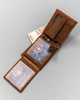 Leather wallet & keychain gift set PETERSON PTN SET-M-N992-CHM