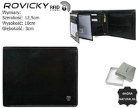 Portfel skórzany RFID ROVICKY N992-RVT Black