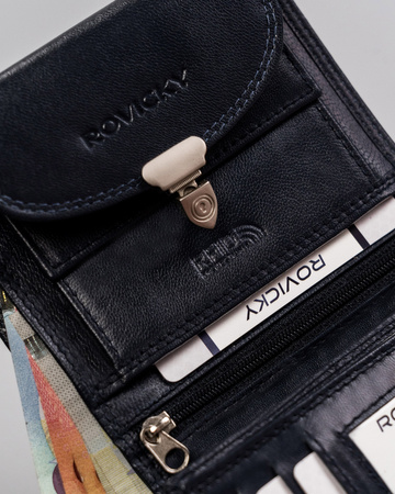 Portfel damski skórzany R-RD-39-GCL Navy