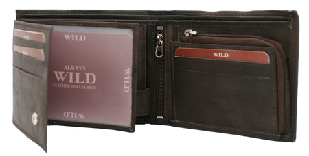 Portfel męski skórzany AW-N5-MAL D.Brown