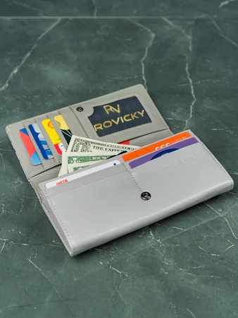 Portfel damski skórzany+ PU PN24-FL MULTI