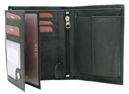Portfel męski skórzany AW-N4-MAL Black