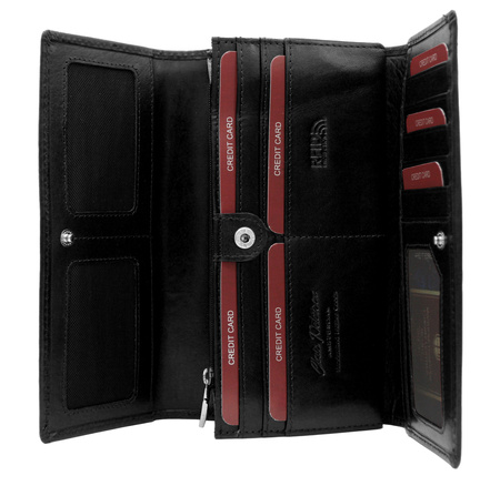Portfel damski skórzany PTN 1680166-9-TVT Black