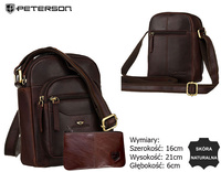 Torba skórzana + Etui PTN M23E-OPU Brown