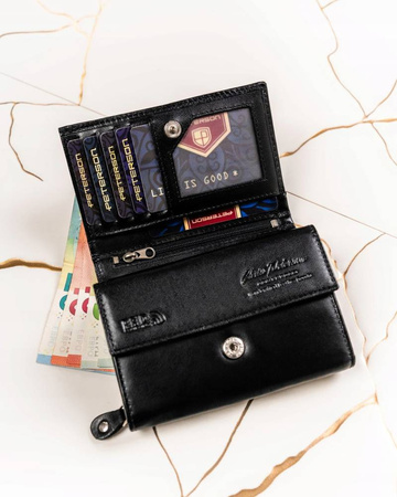 Gift set: leather wallet and key ring PETERSON PTN SET-D-02-KCS