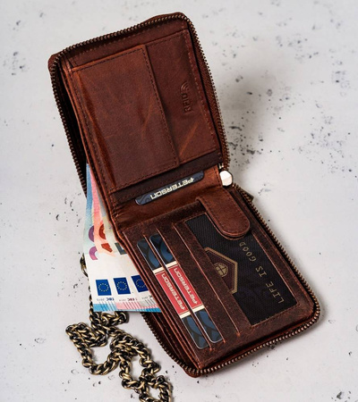 PETERSON PTN N992C-01-HWM-132 RFID leather wallet