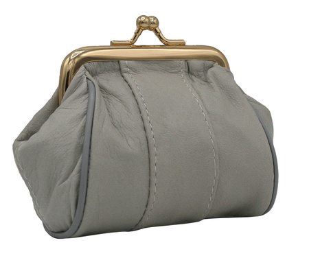 Portmonetka skórzana 662 Gray