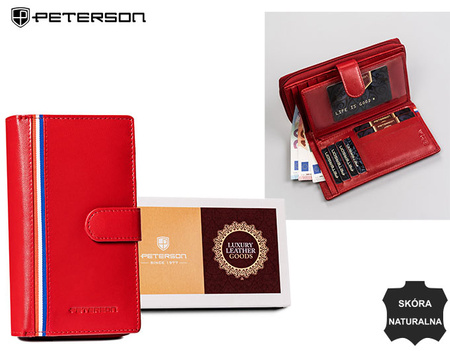 Portfel damski skórzany PTN RD-42-GCL-A Red