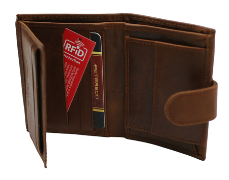 Porfel męski skórzany PTN RM-12L-LWC Cognac