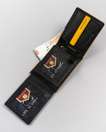 Peterson wallet sk. PTN 304.03 BLACK+YELLOW