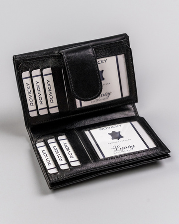 Women's Leather Wallet R-RD-40-GCL Black