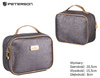 A glitter cosmetic bag with a handle PTN KOS-L03-B Silver Peterson
