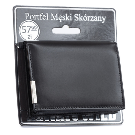 Portfel męski skórzany RM-04-BCF-BP BLACK
