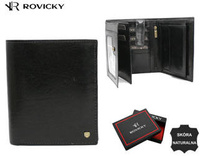 ROVICKY 22316-VT-RVT Black RFID leather wallet