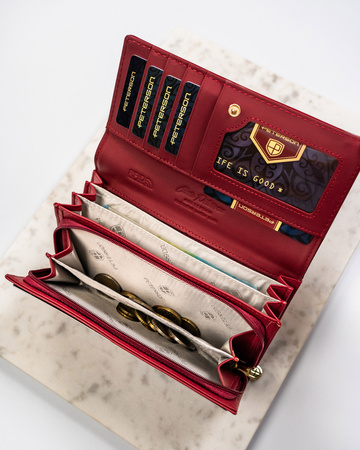 Portfel damski skórzany PTN PH20-1-SAF Red