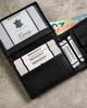 A two-piece gift set: Leatherette wallet & key ring by ROVICKY R-SET-M-N003-PUA BLA