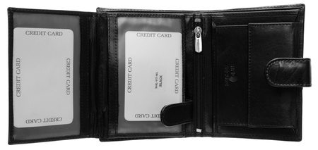 Men's leather wallet N4L-VT-NL Black