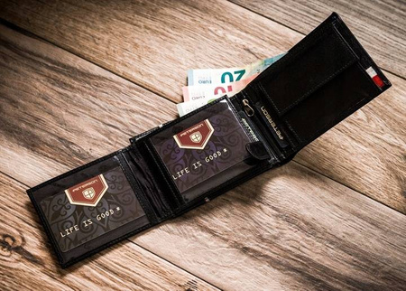 Zestaw prezentowy: portfel męski + etui na karty PTN ZM37 Peterson