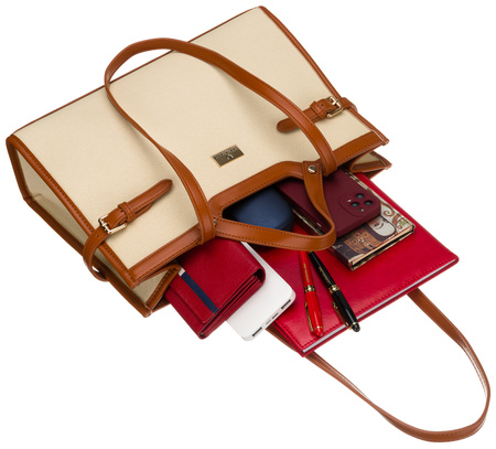 Torebka damska PTN LILIA Ecru-Brown