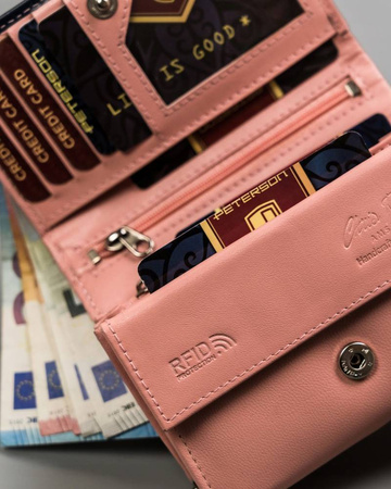 PETERSON PTN RD-02-GCL-Y RFID leather wallet