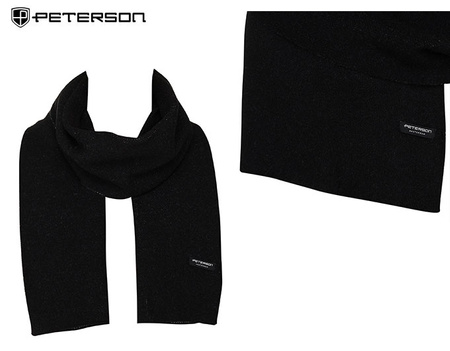 Large Reversible Men's Scarf Peterson PTN SA100-05 Black