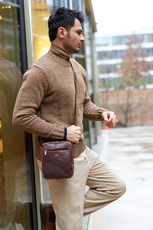 PTN BT-117-COM COGNA leather bag