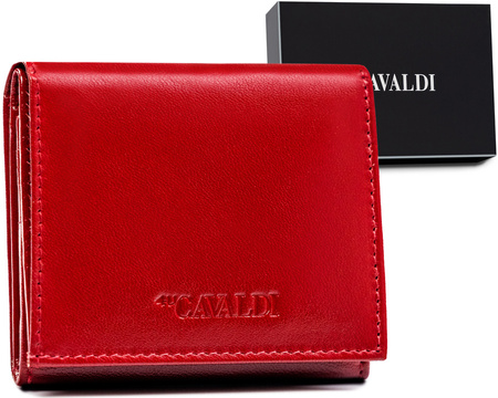 Women's natural leather wallet RD-AN01-GCL RED