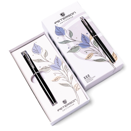 Długopis w pudełku Peterson PTN 222-GB Black-Silver