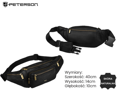 Saszetka skórzana PTN 2506-NDM Black