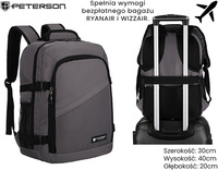 Plecak Podróżny PTN KRUK-J Gray