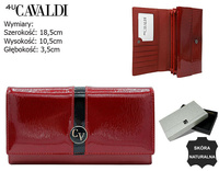 Portfel damski skórzany  H22-3-SH Red