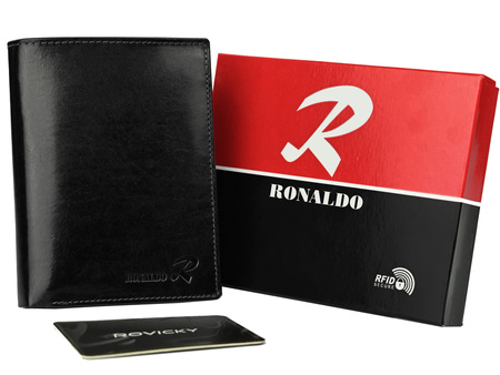 Portfel skórzany RFID RONALDO N104-VT Black