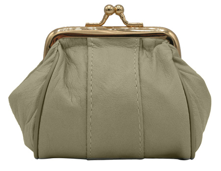 Portmonetka skórzana 662 Beige