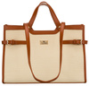 Torebka damska PTN LILIA Ecru-Brown