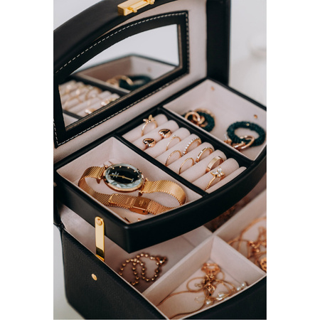 Black Eco-Leather Jewelry Box Peterson PTN SZK-02